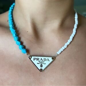 18” handmade Prada necklace